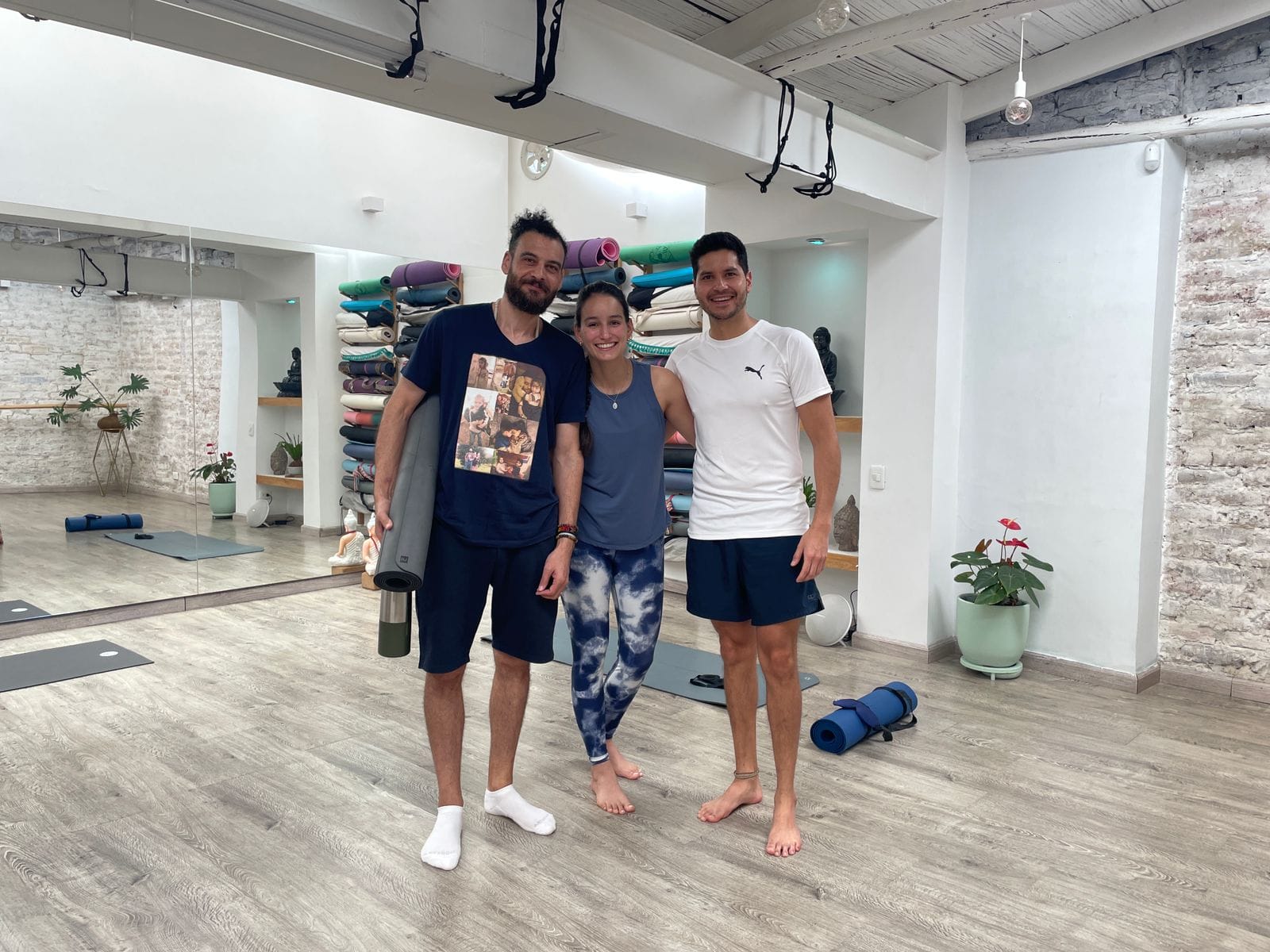 Bechir teaching in a yoga studio