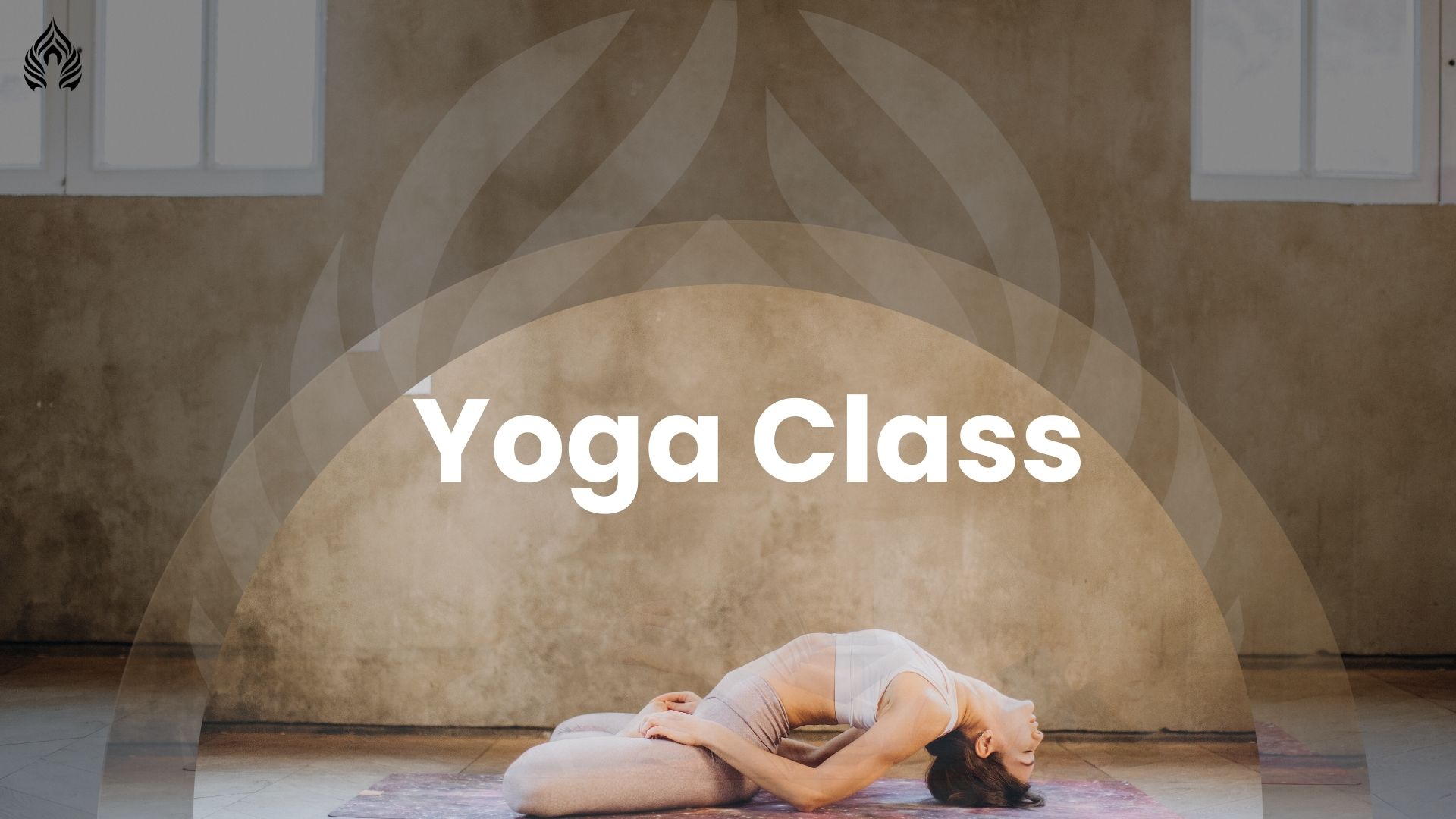 Guests practicing yoga indoors